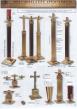  Combination Finish Bronze Altar Candlestick: 9035 Style - 7" Ht 